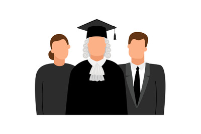 Judge, lawyer and procurator icons