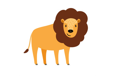 Lion cartoon icon