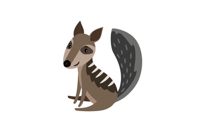 Numbat grey cartoon icon