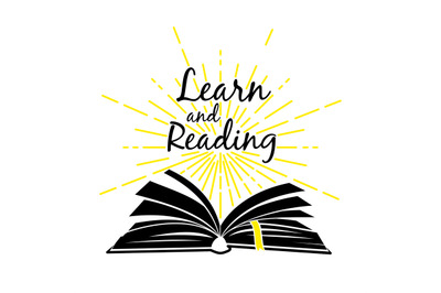 Open book learn and read poster