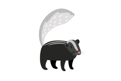 Skunk cute cartoon icon