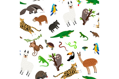 South america animals pattern