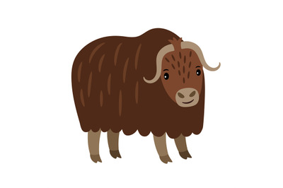 Yak cartoon icon