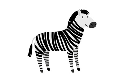 Cute zebra cartoon animal icon