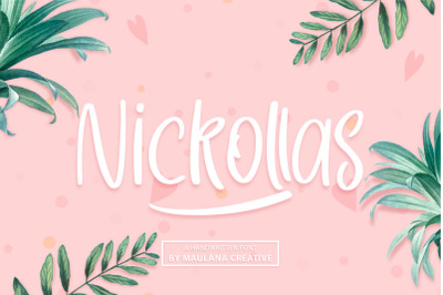 Nickollas - Handwritten Sans Serif Font