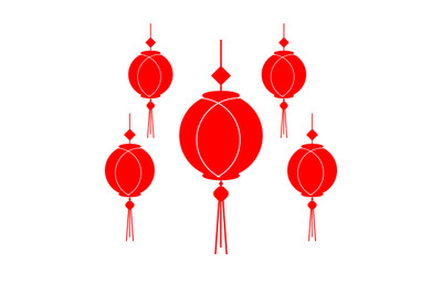 red lantern simple vector illustration