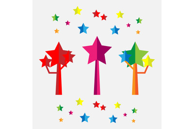 star tree simple vector illustration