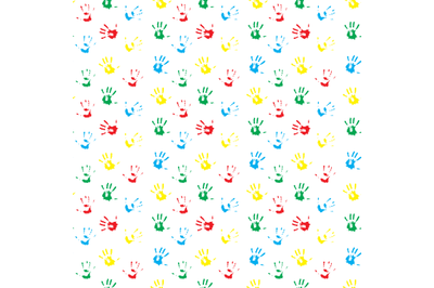 Pattern hand print colored