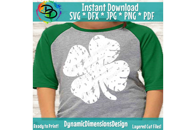 Shamrock svg, grunge svg, St Patrick&#039;s Day svg, SVG, clover SVG, Digit