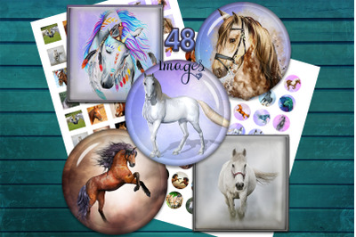 Horses Digital Collage Sheets