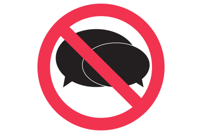 Ban speak sign