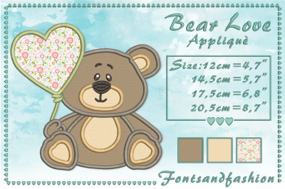 Bear Love_Applique&#039;