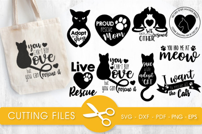 Cat Rescue Bundle cutting files, svg, dxf, pdf, eps included - cut fil
