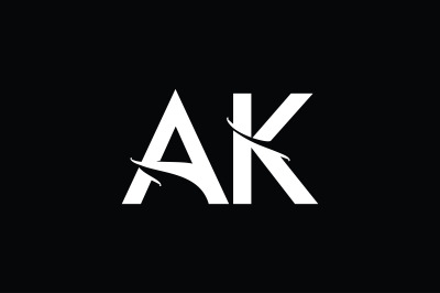 AK Monogram logo design