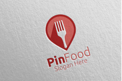 Pin Healthy Food Logo for Restaurant or Cafe 8