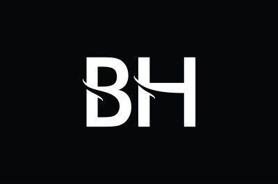 BH Monogram Logo Design