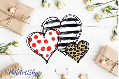 Love Hearts png, sublimation design, Valentines day