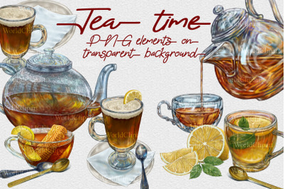 Tea time Clip Art illustration