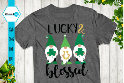 Lucky And Blessed Svg, St Patricks Day Svg