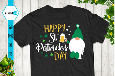 Happy St Patricks Day Svg, Gnome Svg