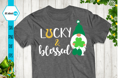 Lucky And Blessed Gnome Svg
