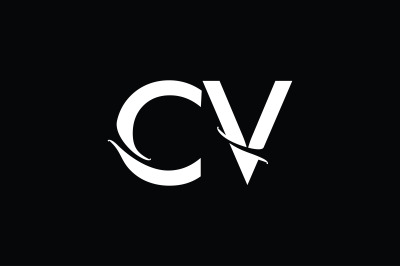 CV Monogram Logo Design