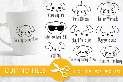 Puppy Dog svg bundle cutting files svg, dxf, pdf, eps, png