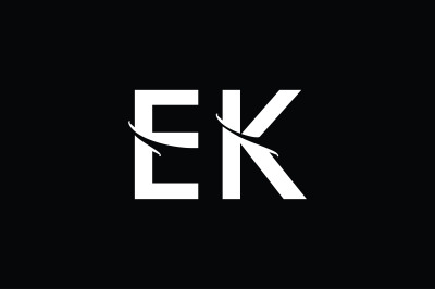 EK Monogram Logo Design