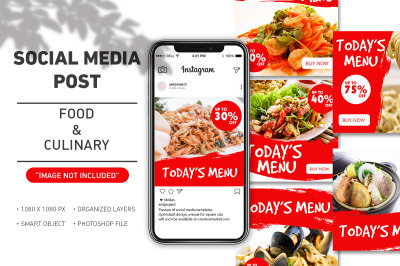 Social Media Post -  Food Asian and Culinary Collection Template