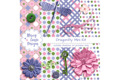 Dragonfly Fantasy Mini Digital Scrapbook Kit
