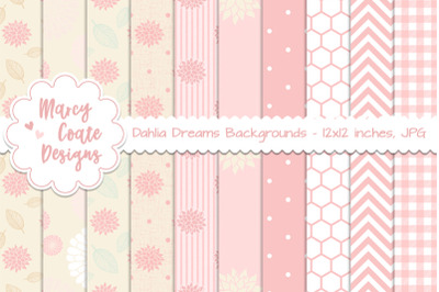 Dahlia Dreams Printable Background Papers