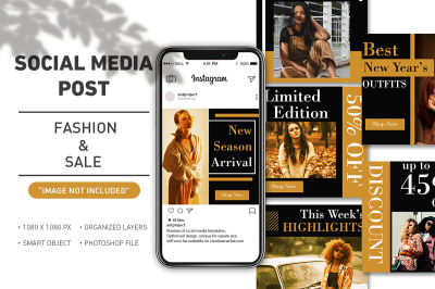 Social Media Post -  Fashion Sale Model Collection Template