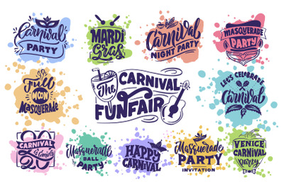 Carnival emblems, badges &amp; stickers