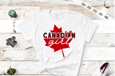 Canadian Girl SVG, Cut File, Canada SVG, Canadian, Maple Leaf