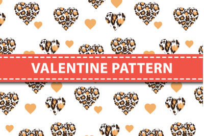 Leopard skin heart pattern design