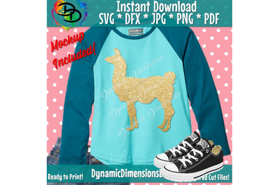 llama svg, Gold llama svg, Glitter llama shirt, alpaca svg, llama part