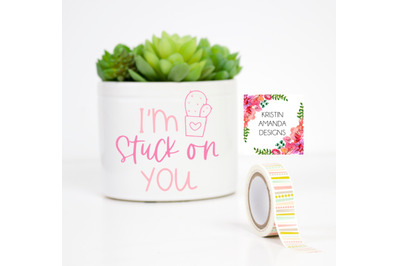 I&#039;m Stuck On You Valentine&#039;s Day SVG DXF EPS PNG Cut File  Cricut  Sil