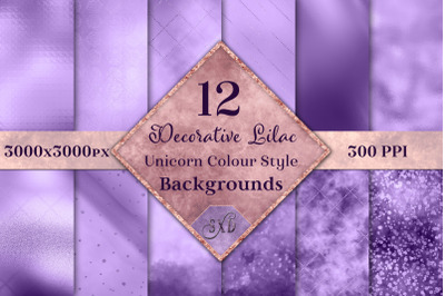 Decorative Lilac Unicorn Colour Style Backgrounds Textures