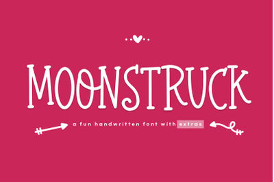 Moonstruck - Handwritten Font with Extras!