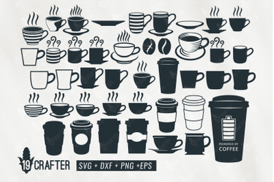 coffee cup and mug set svg bundle
