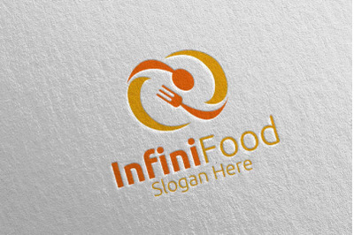 Infinity Food Logo for Restaurant or Cafe