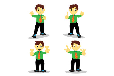 business man character simple vector illustration