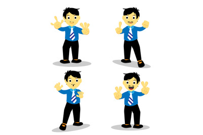 business man character simple vector illustration
