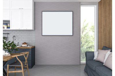 Interior scene - artwork background - frame mockup