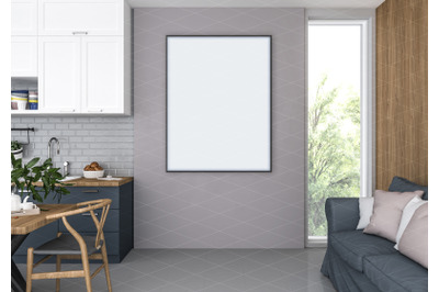 Interior scene - artwork background - frame mockup