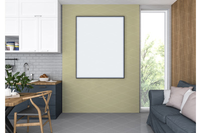 Interior scene - artwork background - frame mockup