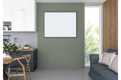 Interior scene - artwork background - frame mockup