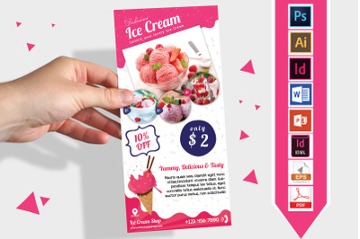 Rack Card | Ice Cream Shop DL Flyer 01