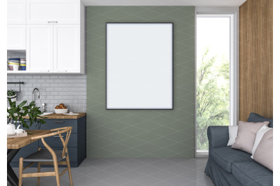 Interior scene - artwork background - frame mockup