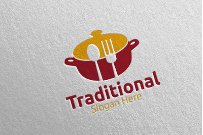 Traditional Food Logo for Restaurant or Cafe 33